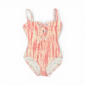 MICHAEL Michael Kors Tie-Dye Lace-Up One-Piece Swimsuit